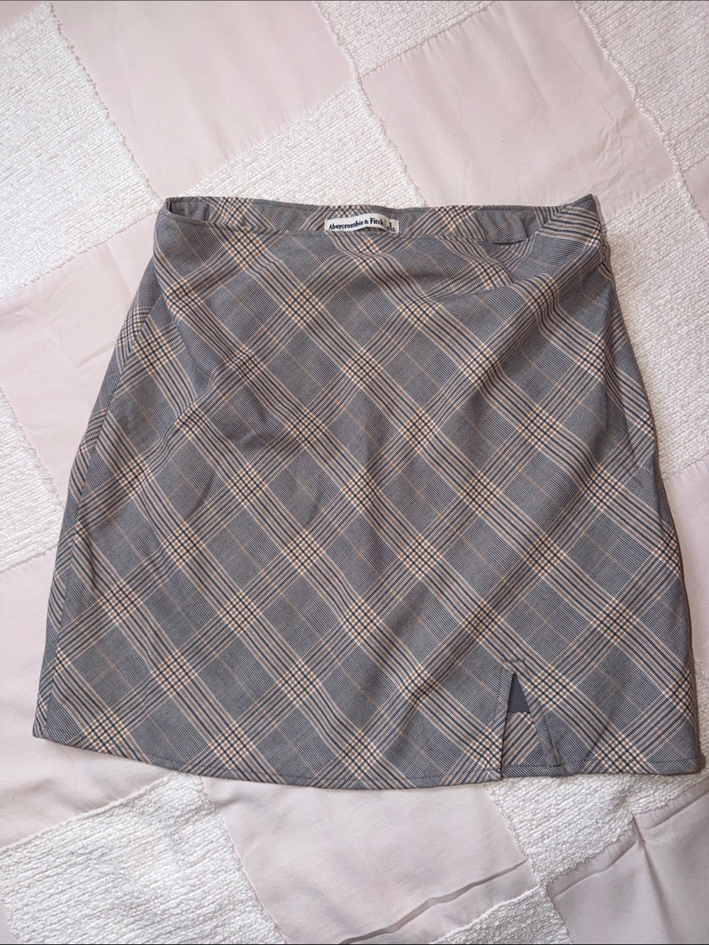 Abercrombie & Fitch Gray Plaid Mini Skirt
